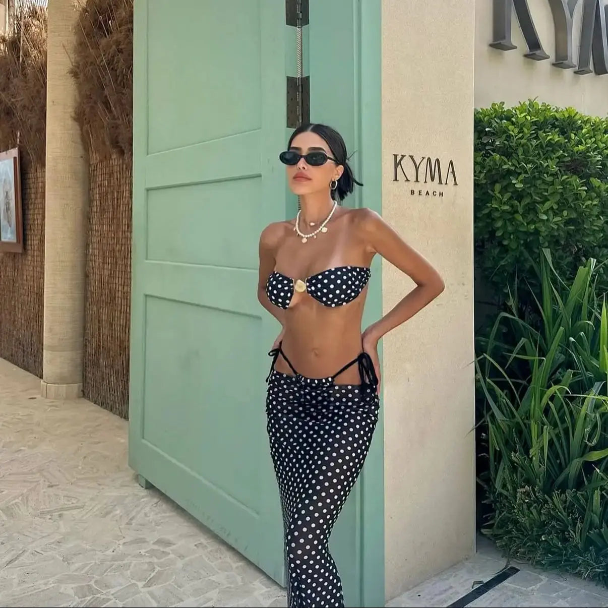 Farbverlaufs-Bikini mit Rock – Sexy Zweiteiler mit Bügel & Bandeau-Top